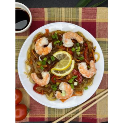 Рисовая лапша с морепродуктами