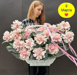 21 французкая роза в корзине