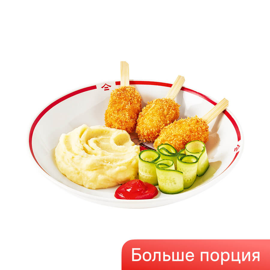 Куриные эскимо с картофельным пюре