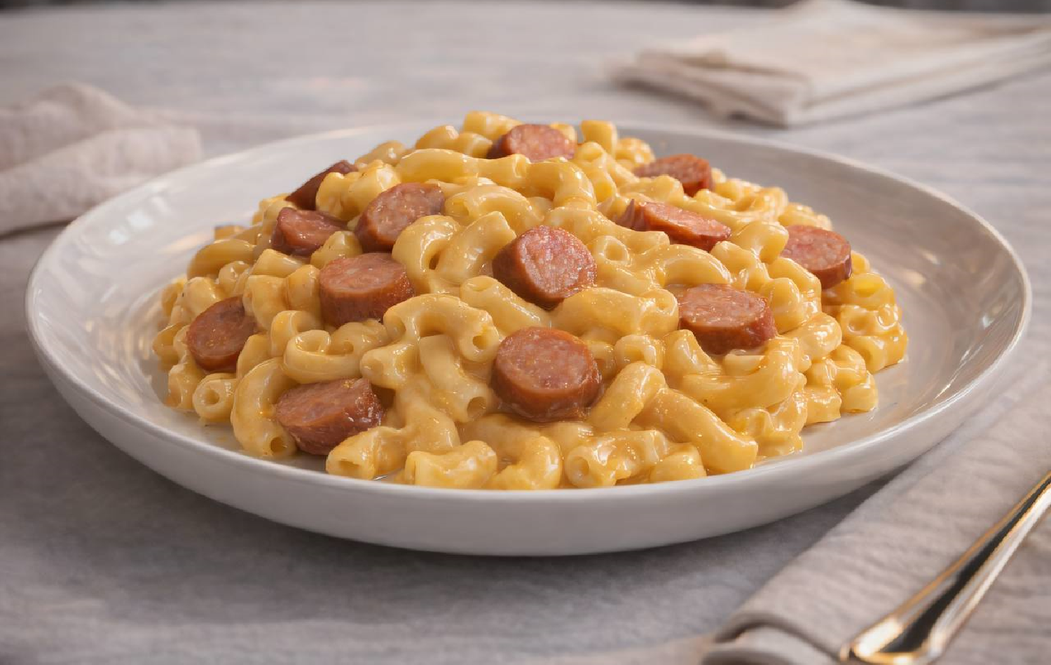 Паста с колбасками