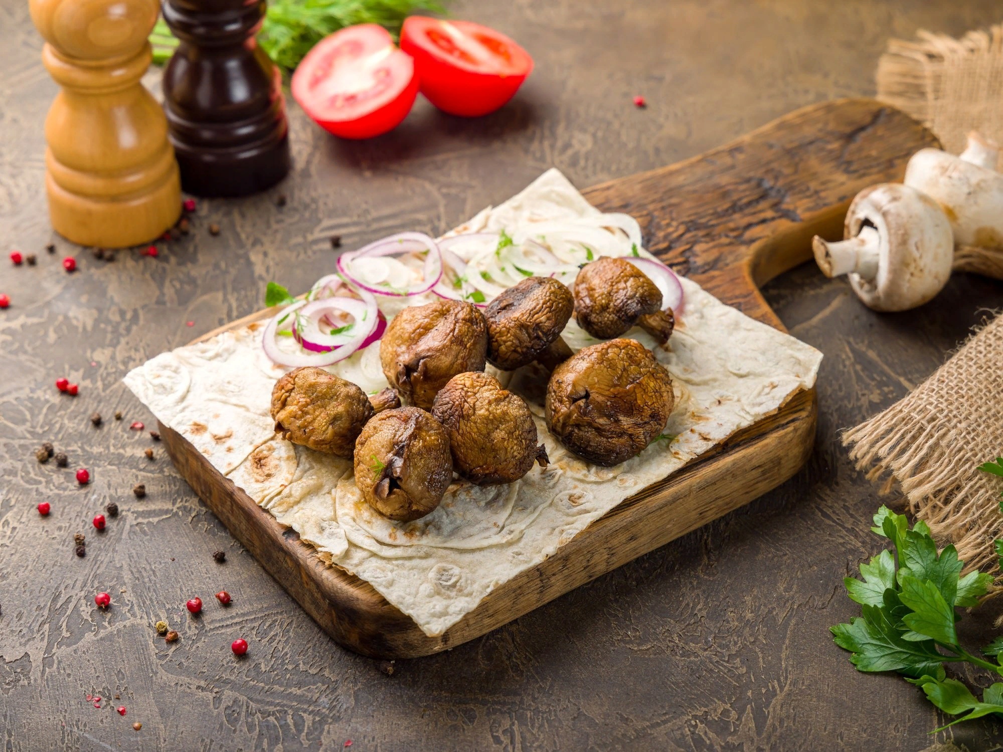 Шампиньоны на углях