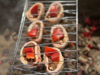 Шашлык из бараньей печени в курдюке