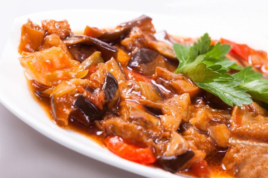 №101. Баклажаны с кусочками мяса в кляре