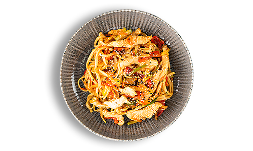 Удон с курицей (терияки соус)