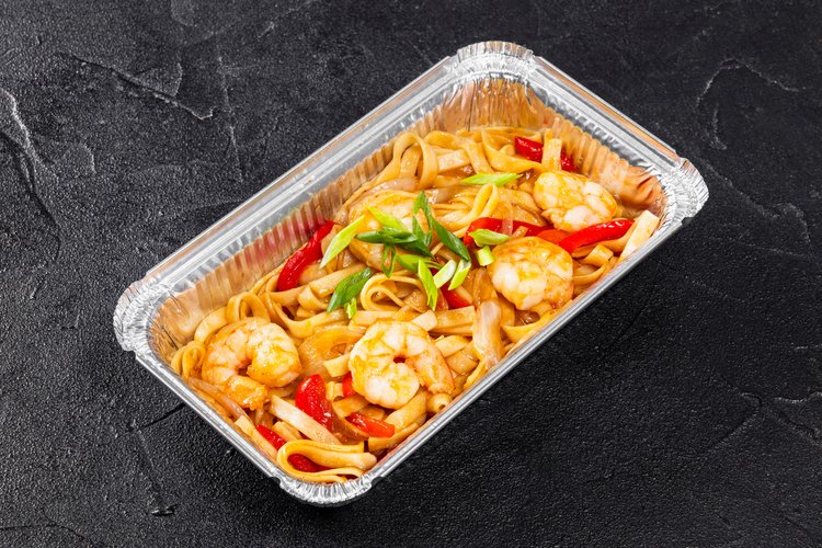 Удон с креветками