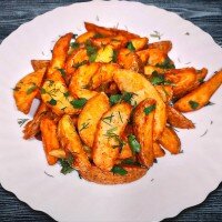 Картофель по-деревенски без соуса 140 гр