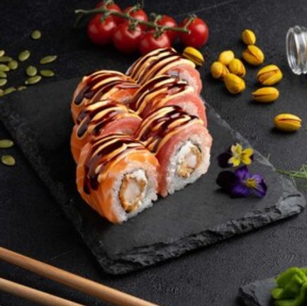 Филадельфия Lux ролл с лососем и тунцом Сенсей