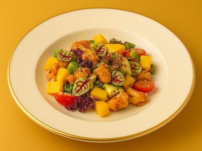 Салат с креветками