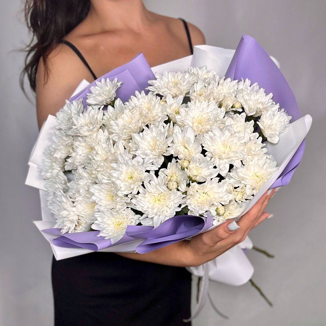 Большой букет из кустовых Хризантем