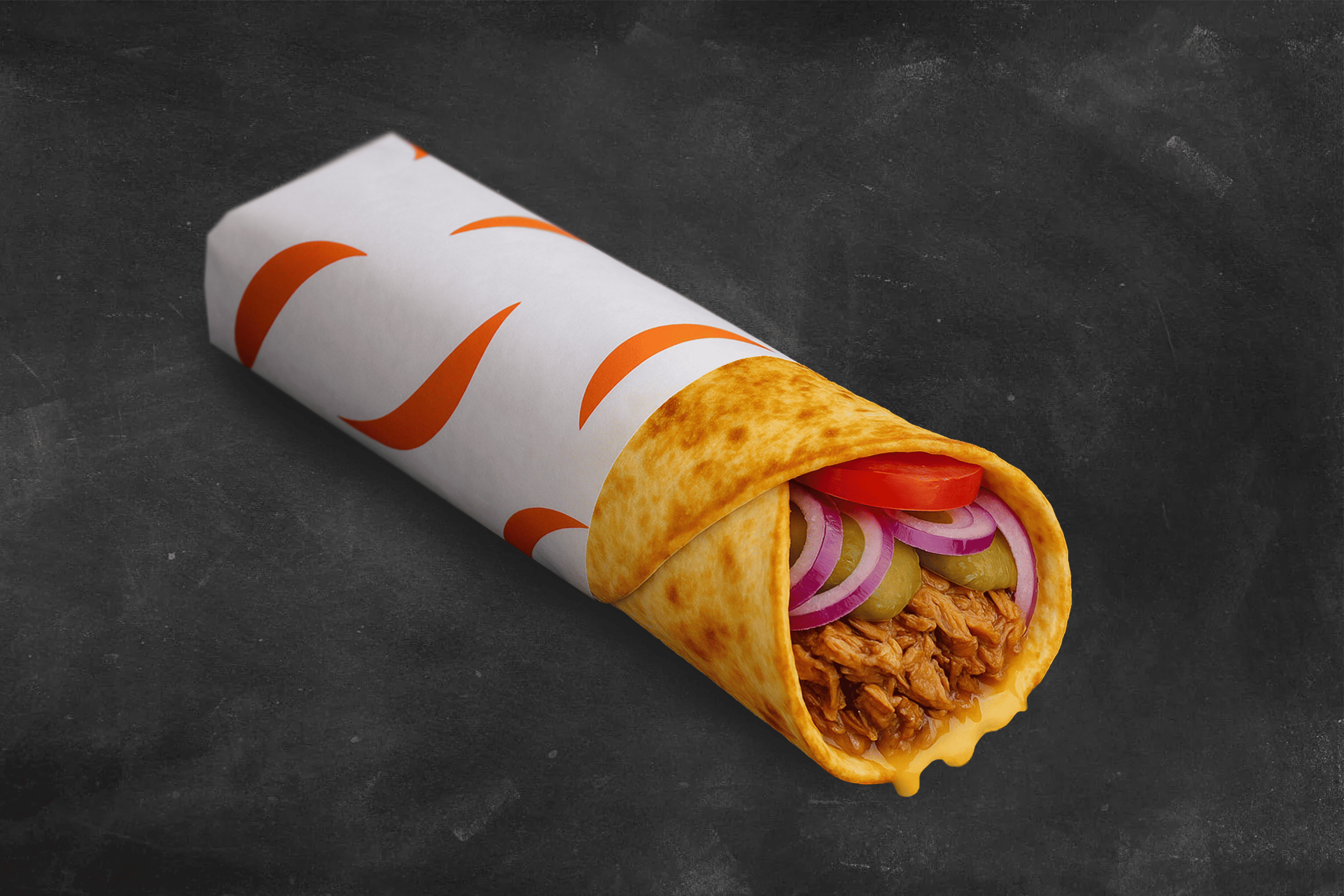 СТРИТ - РОЛЛ С РВАНОЙ СВИНИНОЙ