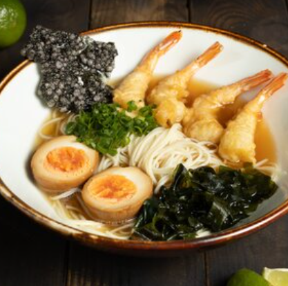 Рамён с креветками