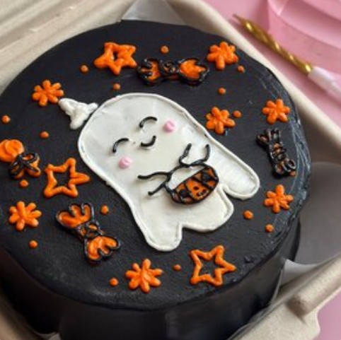 Бенто-торт черный Хэллоуин