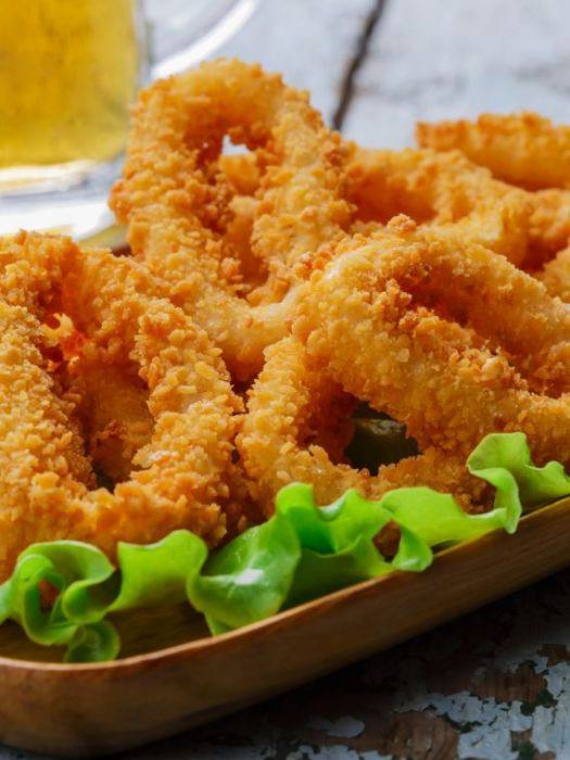 Мясо кальмара в панировке 160 грамм