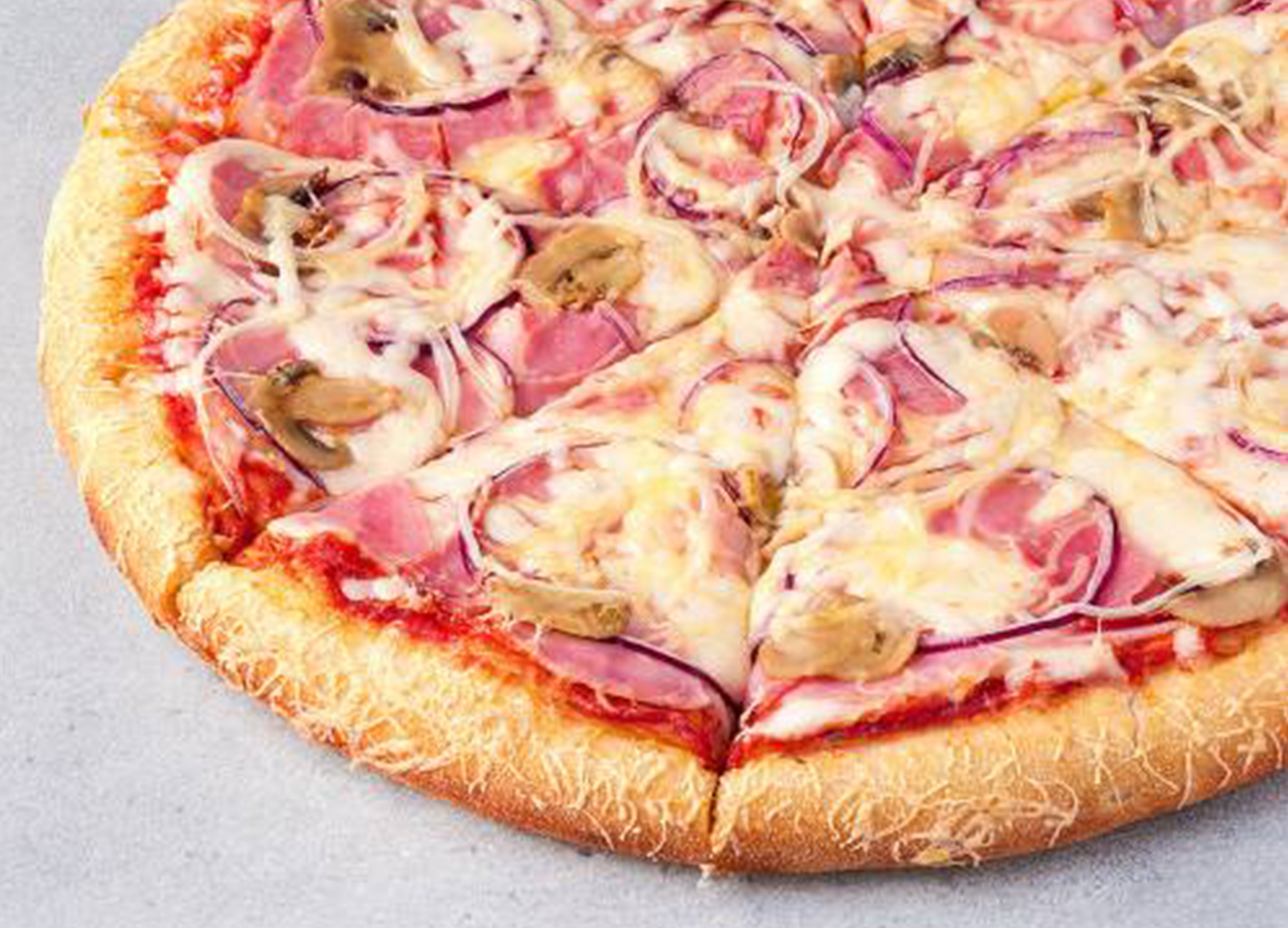 Пицца Деревенская 40 см на толстом с сыром