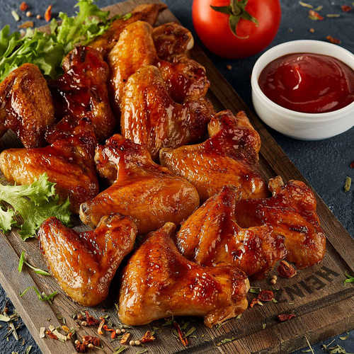 Куриные крылья bbq во фритюре