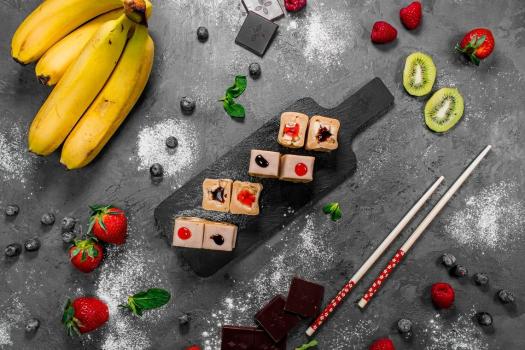 Десертный ролл (яблоко, банан)