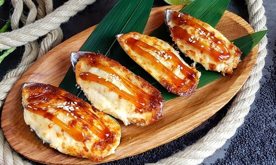 Запеченные Мидии в ракушках (9 шт)
