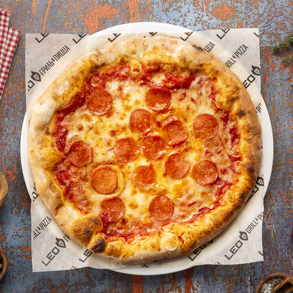 Пицца Пеперони (тесто: цельнозерновое)