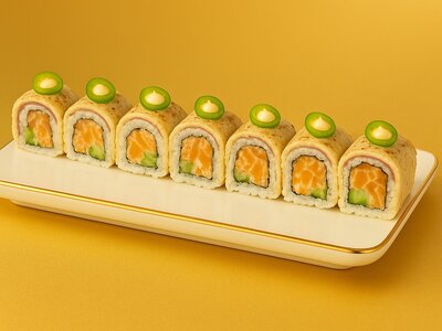 Ролл с опаленной лакедрой