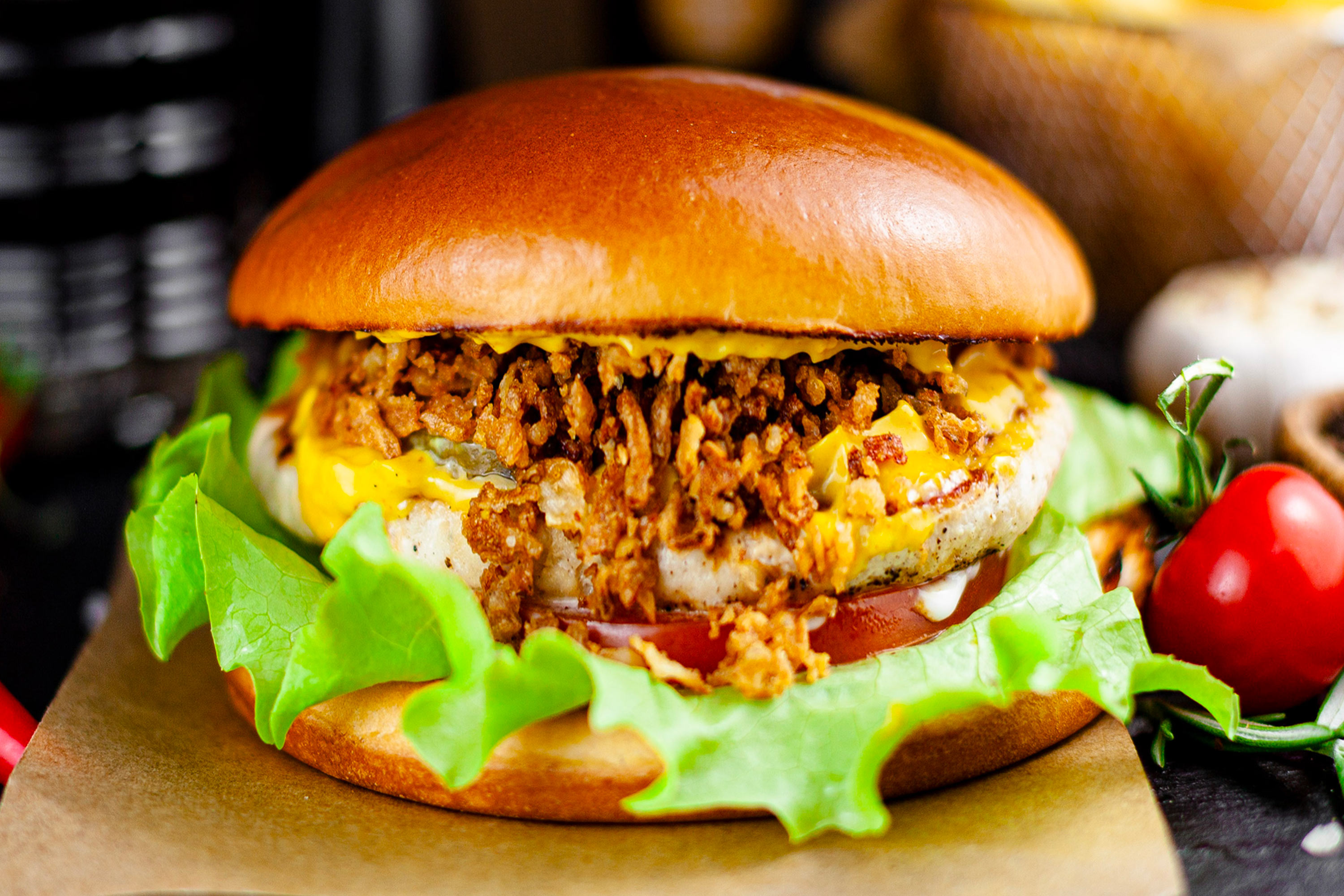 Бургер Цыпа карри и фри