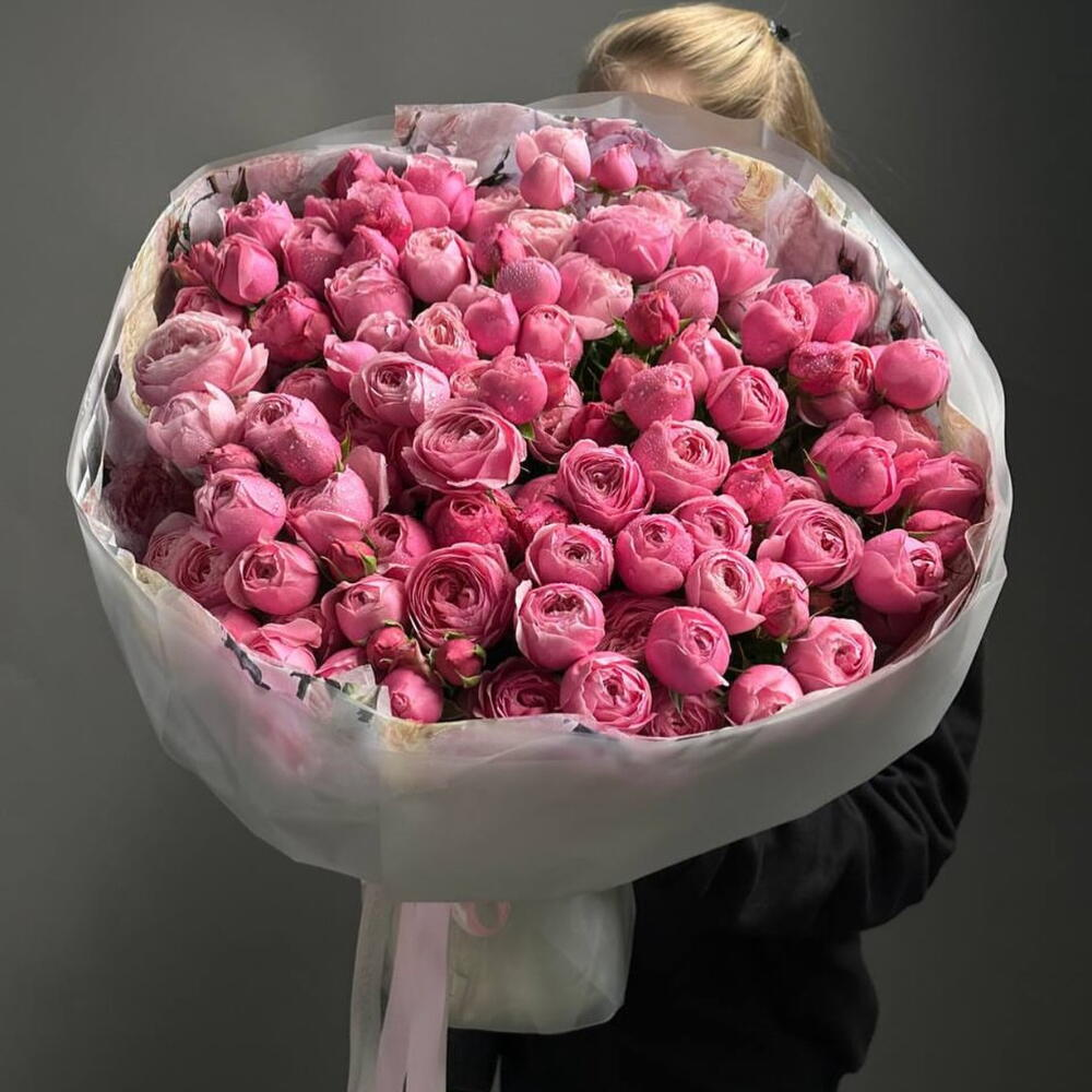 Пионовидные розы кустовые мини пионы букет