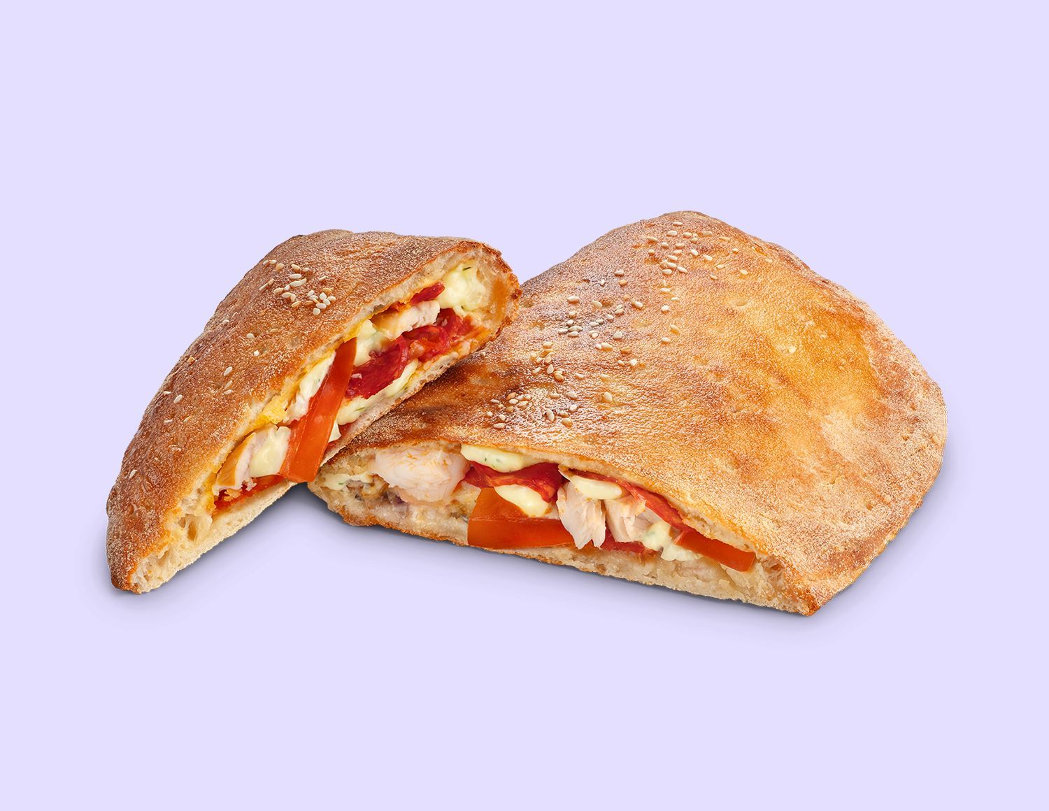 Кальцоне пепперони с томатами