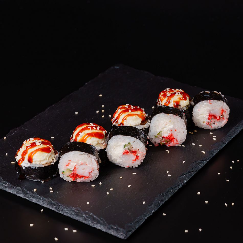 Запеченный с креветкой