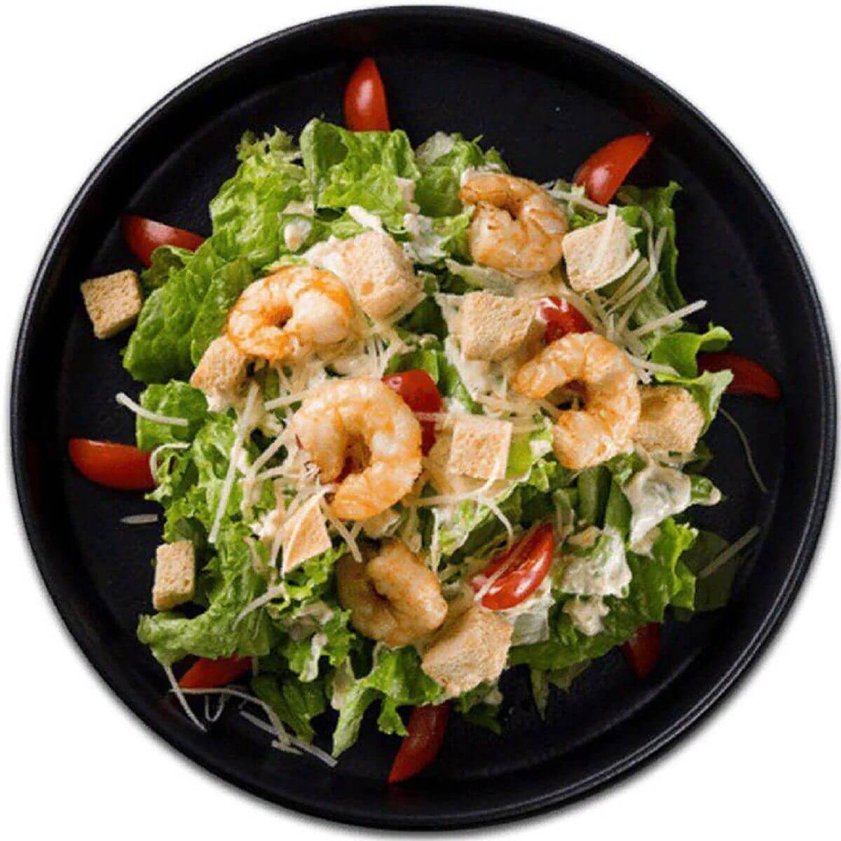 Салат Цезарь с креветками