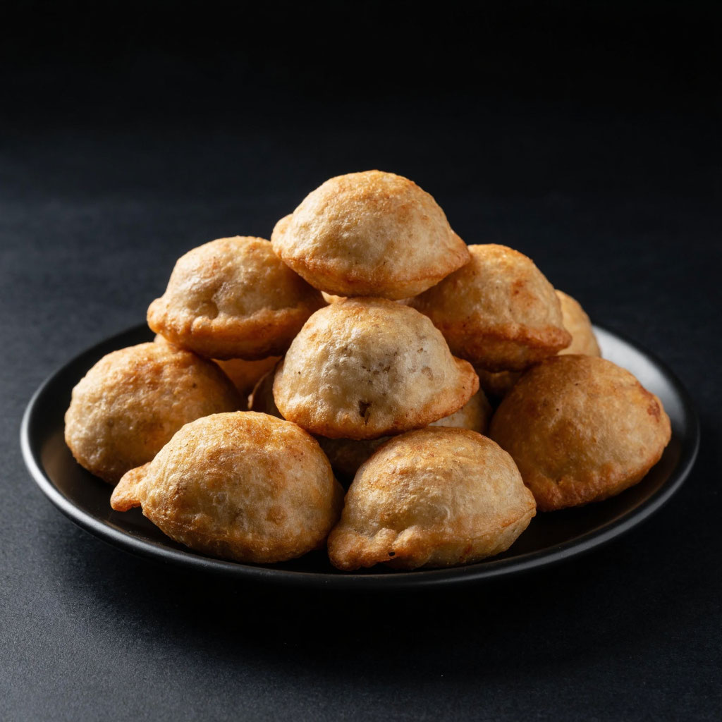 Жареные пельмени