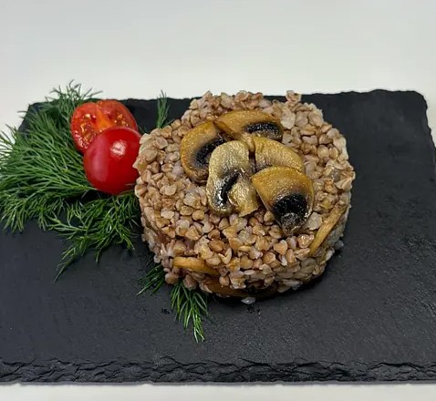 Греча с грибами