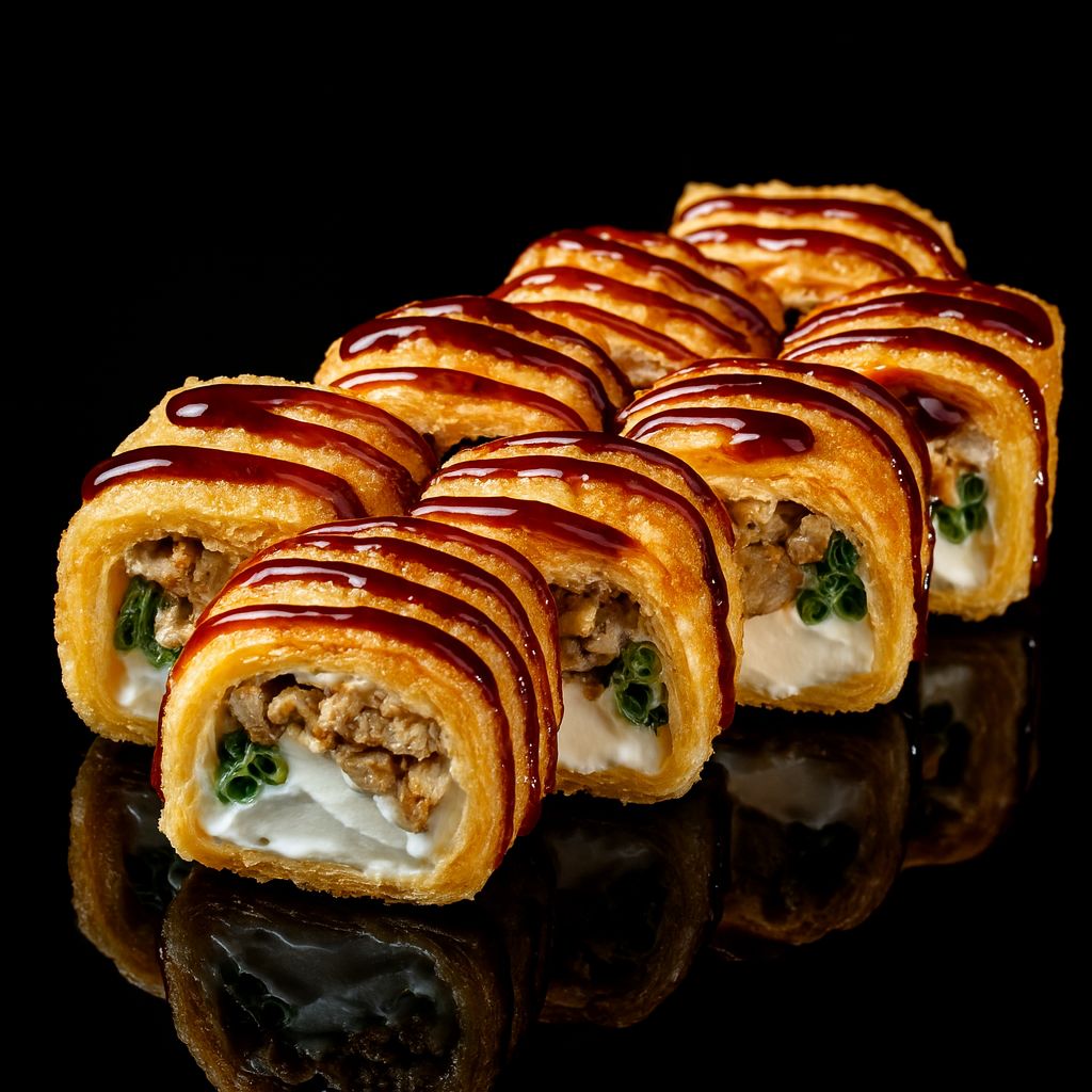 Темпурная лепешка с курицей терияки