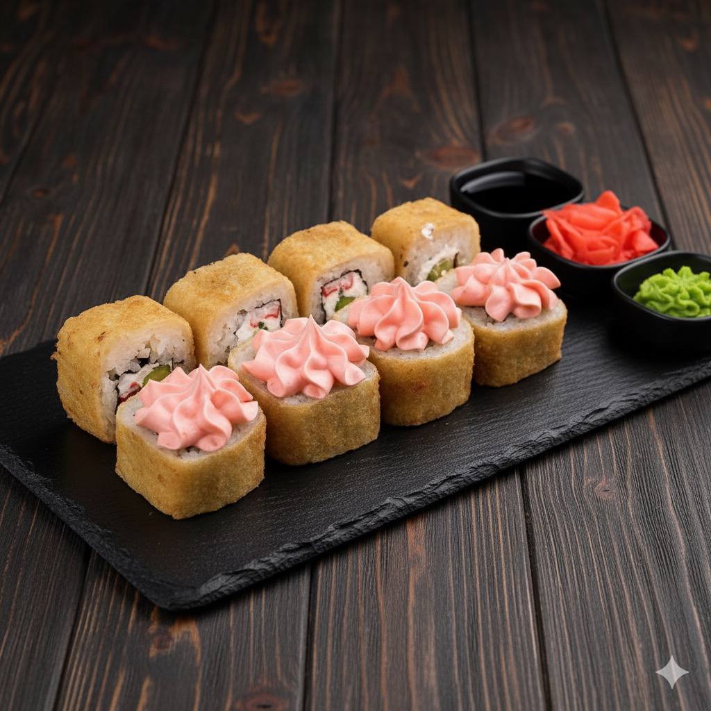 Темпурный Лава с крабом 