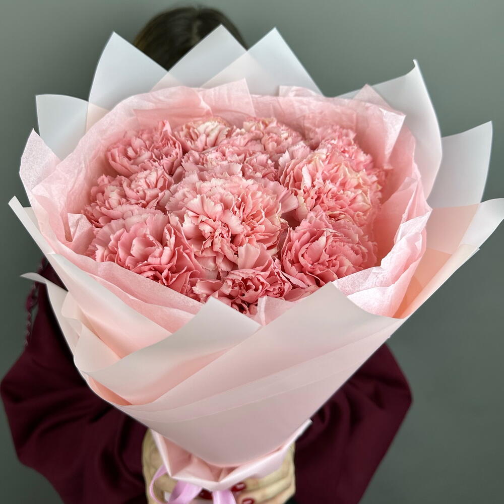 Монобукет из 11 нежных диантусов