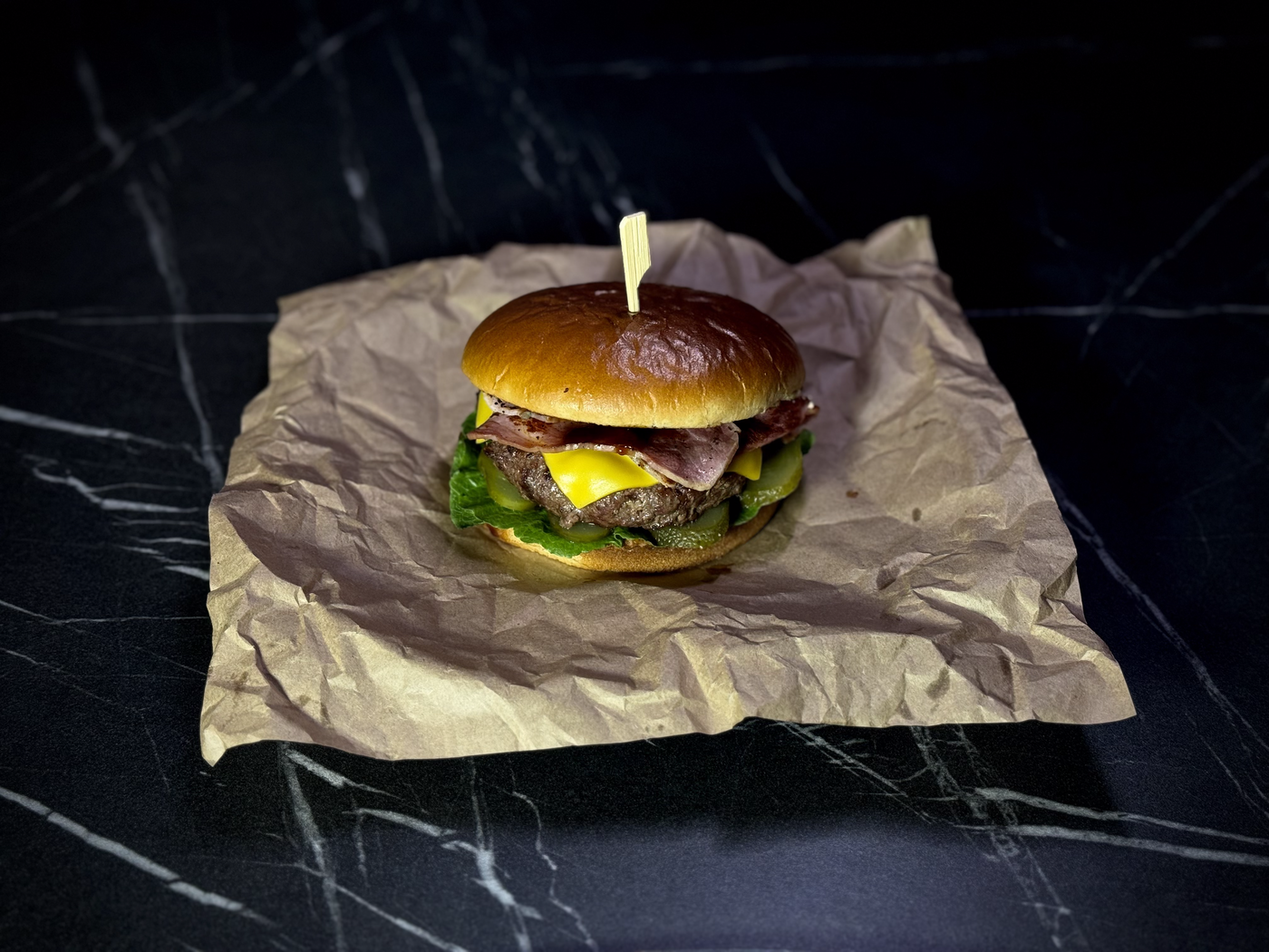 Бургер BBQ с беконом мини