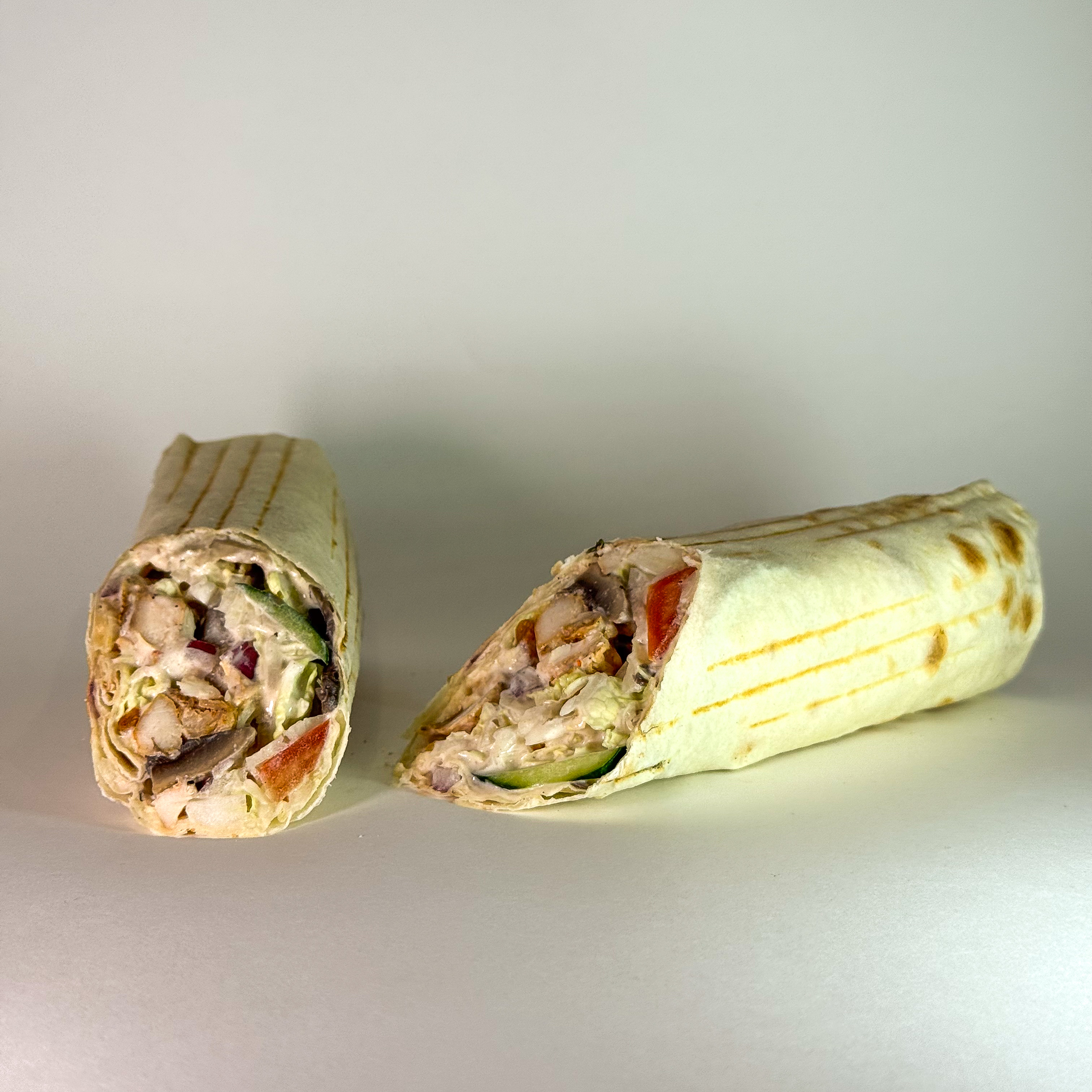 Шаверма грибная с курицей