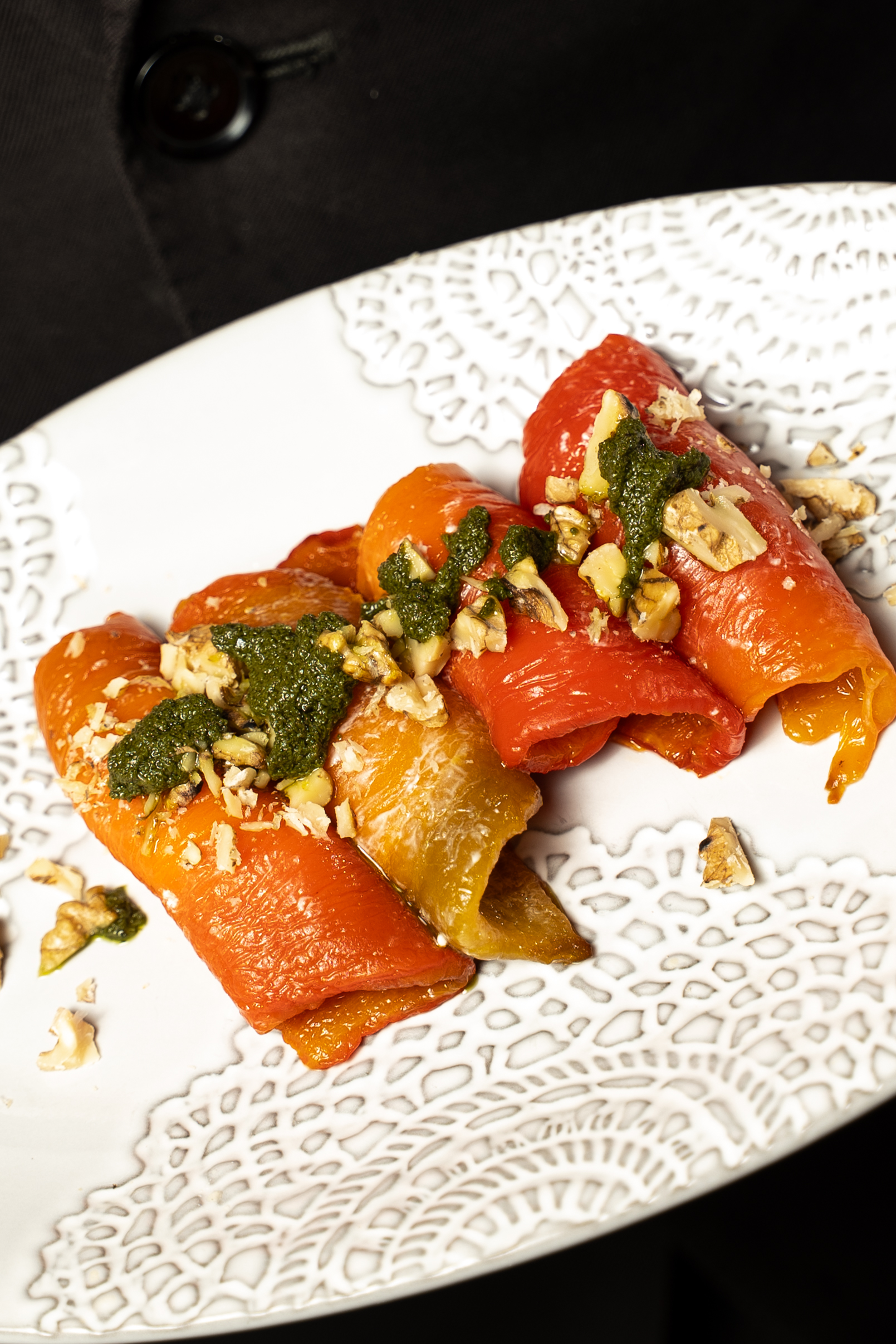 Печеные перцы с крем-сыром