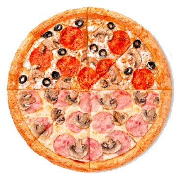 2 в 1: Итальянская + Ветчина грибы