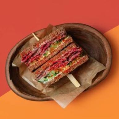 Сендвич с мраморной говядиной