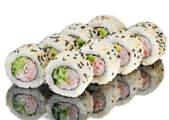 Калифорния с крабовым миксом в кунжуте
