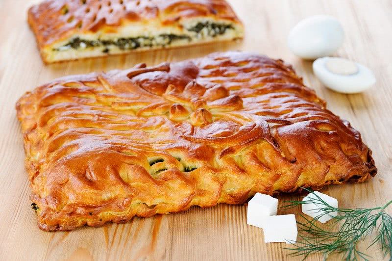 Пирог со шпинатом и брынзой 1 кг