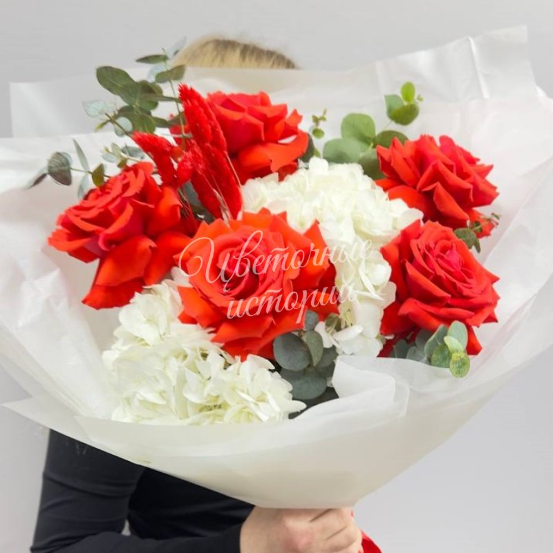 Букет «Букет с Розой Ниной и Гортензией»