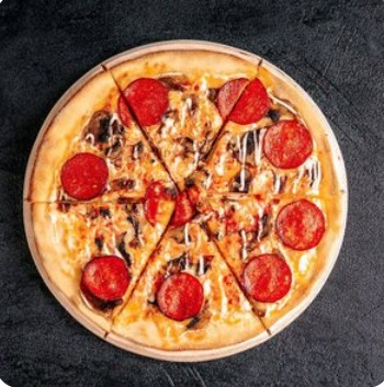 Пицца Пеперони с грибами 30см