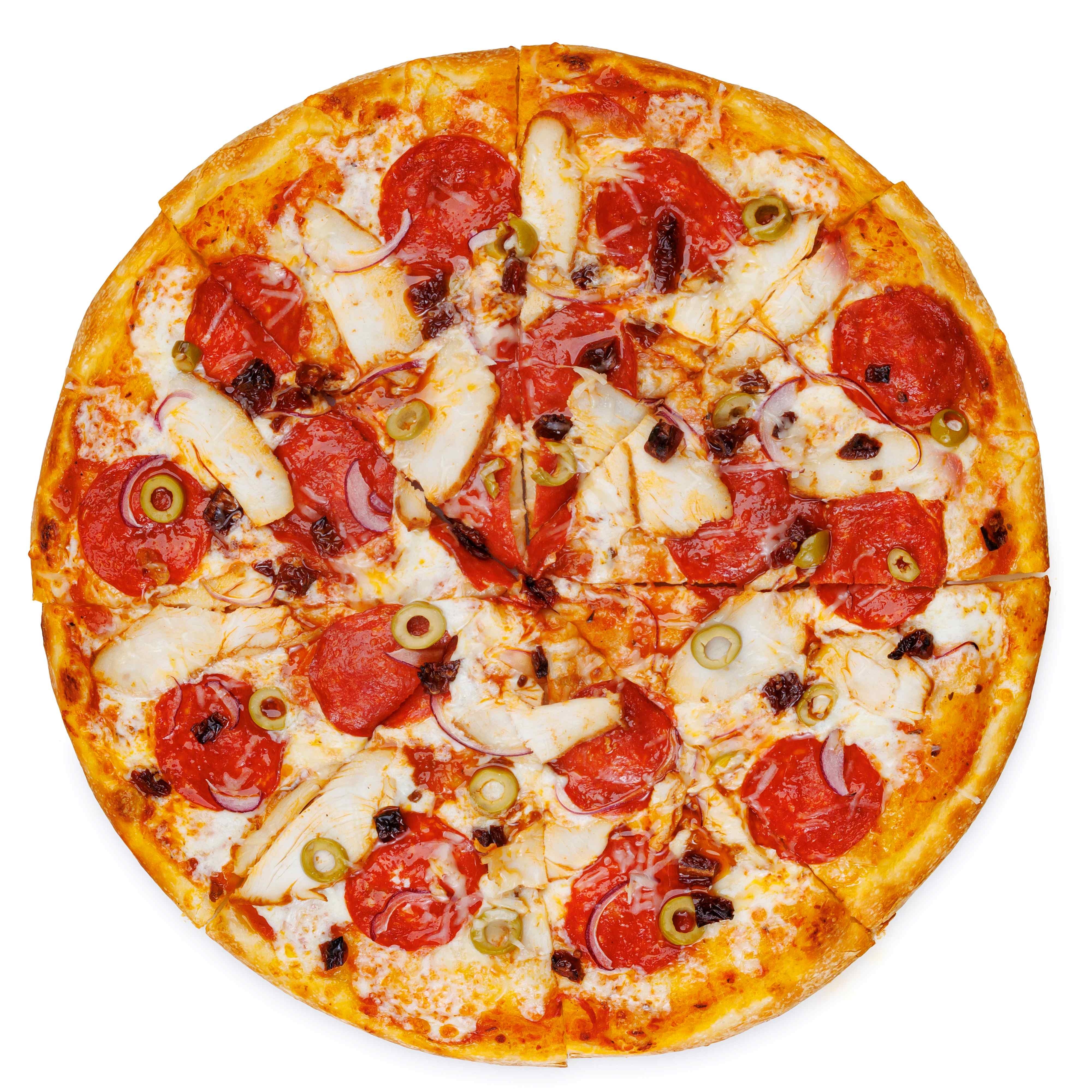 Курицей пепперони и вялеными томатами 34 см