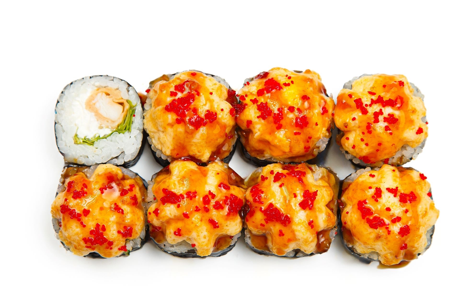 Запеченный с окунем темпура