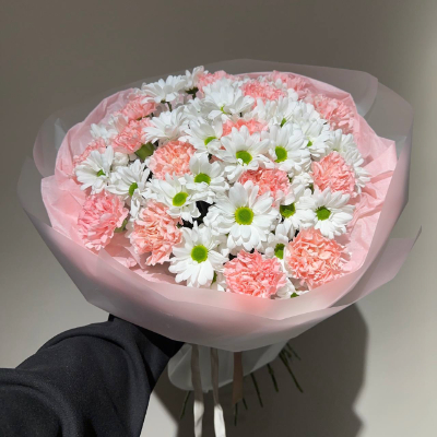 ДуоБукет Хризантема и Диантусы