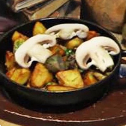 Картошка по-деревенски с грибами
