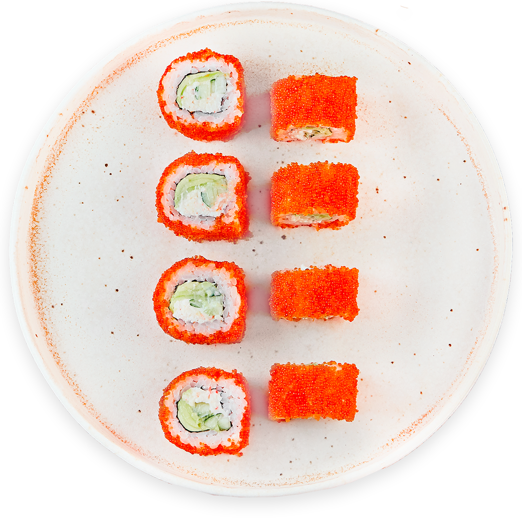 Ролл калифорния с крабом сурими