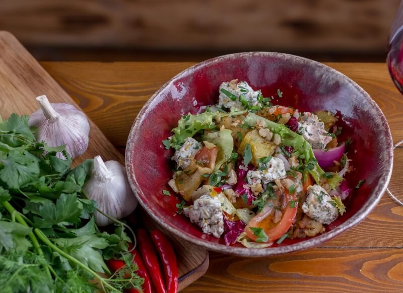 С баклажанами, креветками, раков.шейками