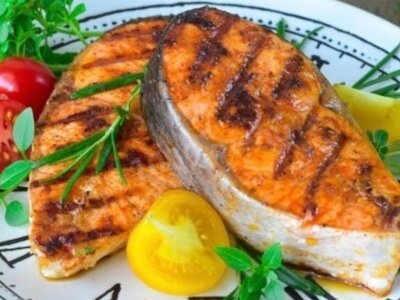 Стейки из Кижуча с лимончиком