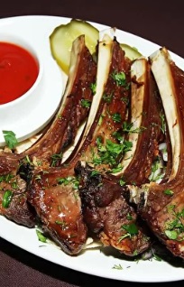 Шашлык из бараньей корейки